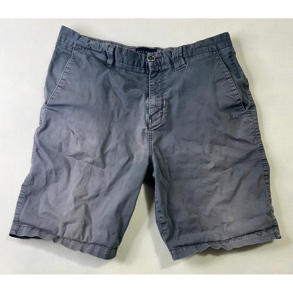 Billabong Mens Chino Walk Shorts Gray Cotton Stretch Size 33 Casual Surf Summer